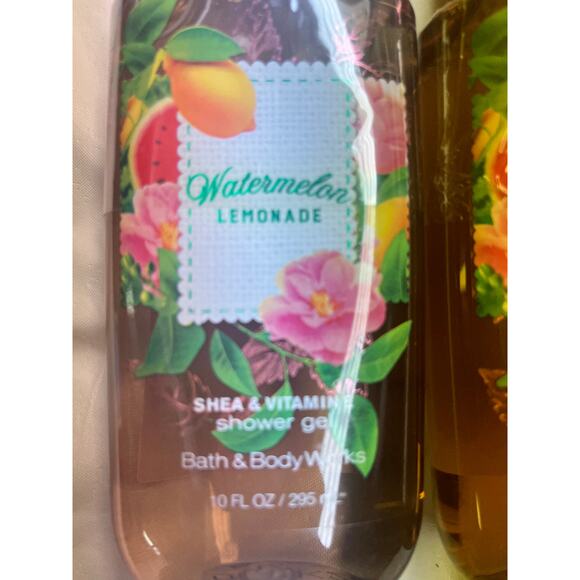 2 x Bath & Body Works WATERMELON LEMONADE Shea & Vitamin E shower gel Lot of 2 - Picture 4 of 7